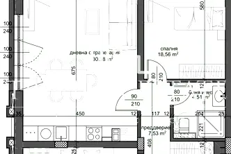 Тристаен апартамент в Тракия с тераса и изба в Пловдив
