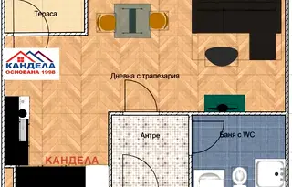 Едностаен апартамент в Южен, Пловдив с асансьор и паркинг