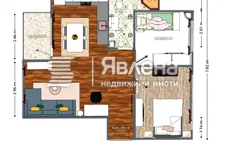 Тристаен апартамент в Пловдив, Въстанически