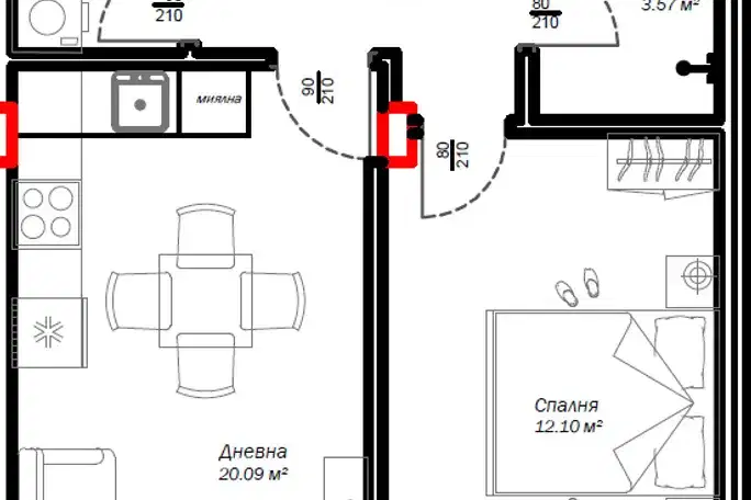 2-bedroom apartment in Tyrgovishte, Popovo