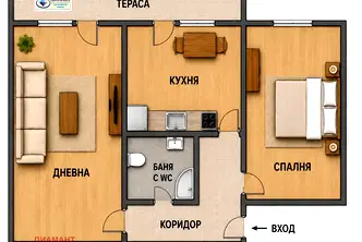 Двустаен апартамент в Русе, Здравец Изток