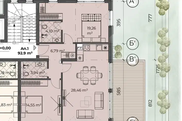 3-bedroom apartment in Bistrica