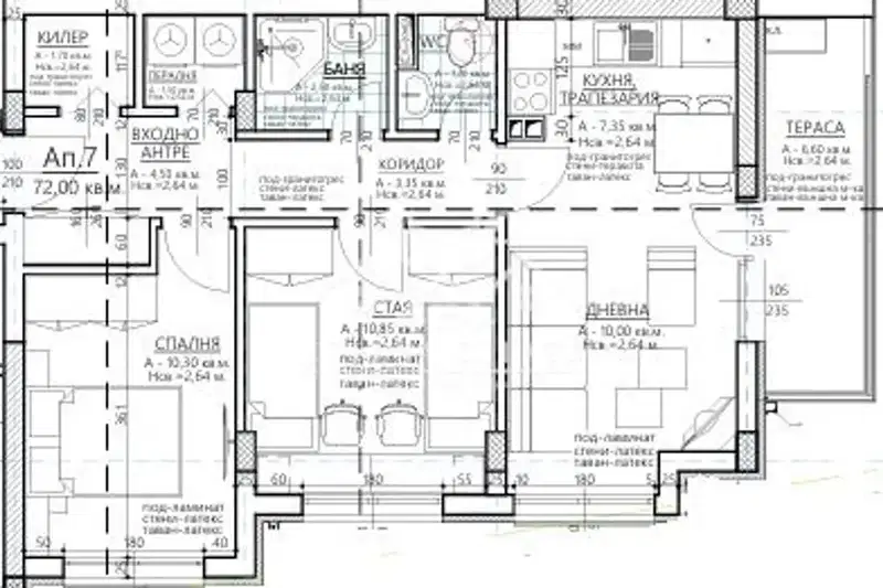 Тристаен апартамент в Шумен, 5-ти полк