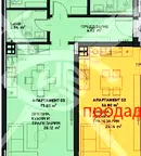 Тристаен апартамент в Банишора с тераса и паркомясто
