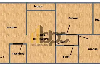 Просторен 3-стаен апартамент в Белите брези с две тераси