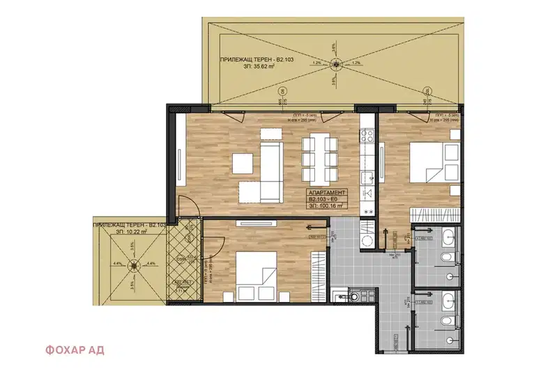 2-bedroom apartment in Sofiya, Boyana