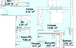 Четиристаен апартамент в Бояна с функционално разпределение