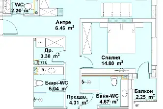 Четиристаен апартамент в Бояна с функционално разпределение