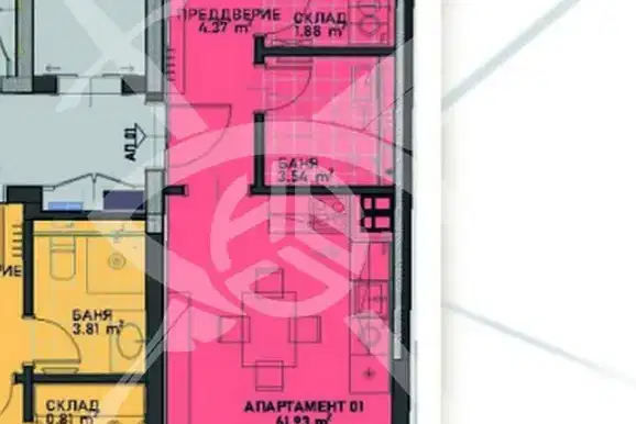 2-bedroom apartment in Sofiya, Centyr