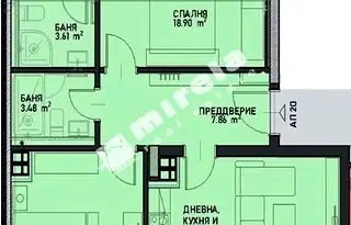 Тристаен апартамент с тераса в Център, София, ново строителство