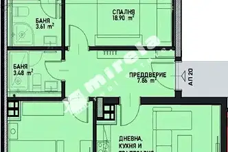 Тристаен апартамент с тераса в Център, София, ново строителство