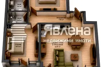 Тристаен апартамент в Център София с гараж и асансьор