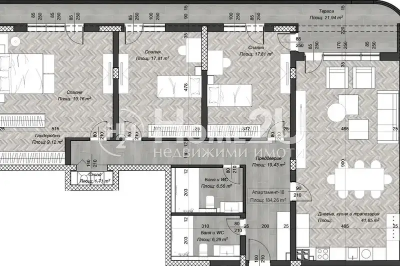 4-bedroom apartment in Sofiya, Centyr