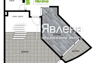 Двустаен апартамент в Дианабад с тераса и близост до Ловен парк