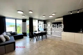 Тристаен апартамент с тераса и гледка към Витоша в Дианабад
