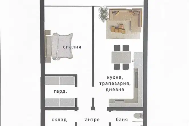 Двустаен апартамент 108 кв.м. в Драгалевци на последен етаж