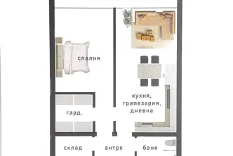 Двустаен апартамент 108 кв.м. в Драгалевци на последен етаж