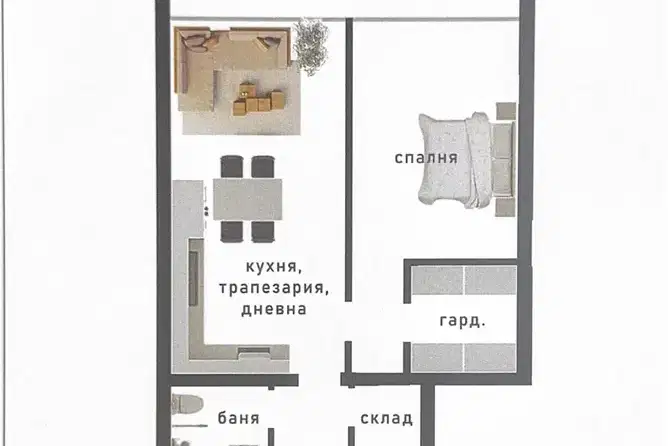 Двустаен апартамент 101 кв.м. в Драгалевци с офисни площи