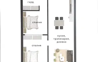 Тристаен апартамент 145 кв.м. в Драгалевци с последен етаж