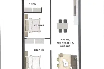 Тристаен апартамент 145 кв.м. в Драгалевци с последен етаж