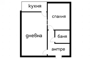 Двустаен апартамент в Дружба 2 с усвоена тераса