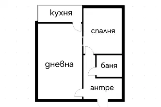 Двустаен апартамент в Дружба 2 с усвоена тераса