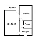 Двустаен апартамент в Дружба 2 с усвоена тераса
