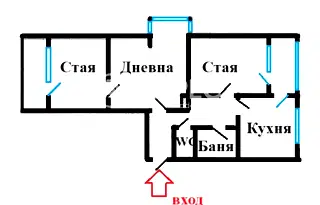 Тристаен апартамент с две тераси в Хиподрума, София