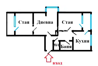 Тристаен апартамент с две тераси в Хиподрума, София