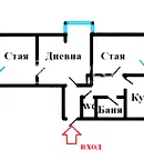 Тристаен апартамент с две тераси в Хиподрума, София