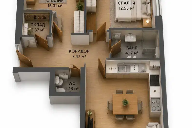 3-bedroom apartment in Sofiya, Knyajevo