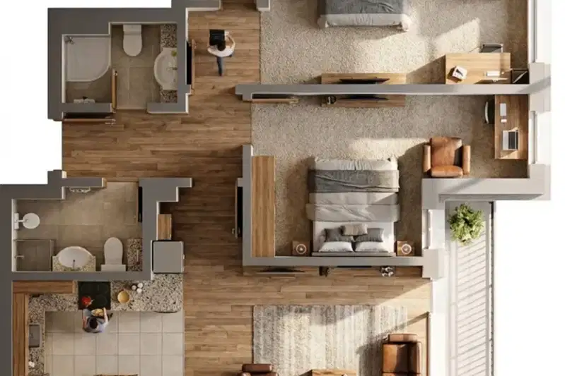 3-bedroom apartment in Sofiya, Krasna Polyana 2