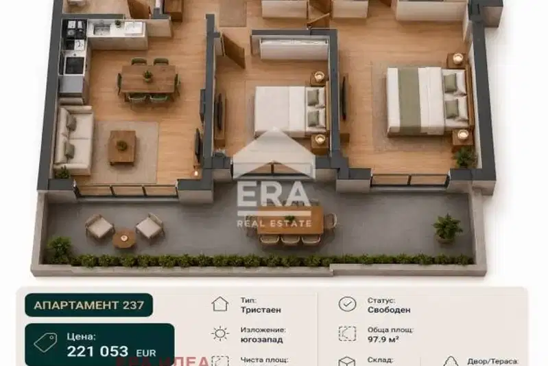 3-bedroom apartment in Sofiya, Levski G