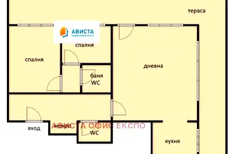 Тристаен апартамент с тераса в Лозенец, София