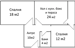 Просторен 2-стаен апартамент в Люлин 10 с потенциал за преустройство