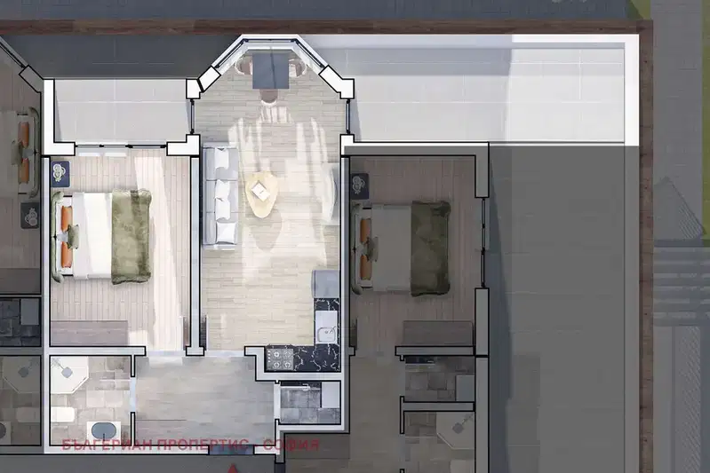 2-bedroom apartment in Sofiya, Lyulin 10