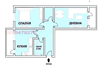 Двустаен апартамент в Люлин 3 с асансьор и топлоизолация