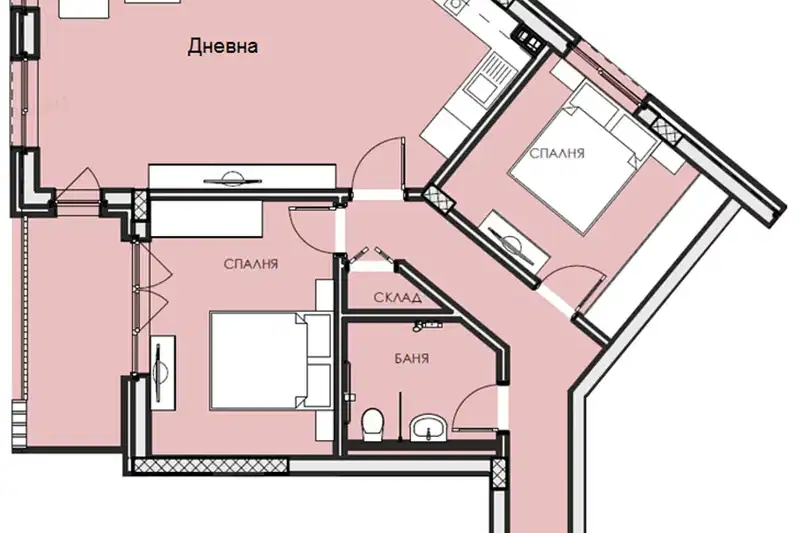 3-bedroom apartment in Sofiya, Lyulin 6