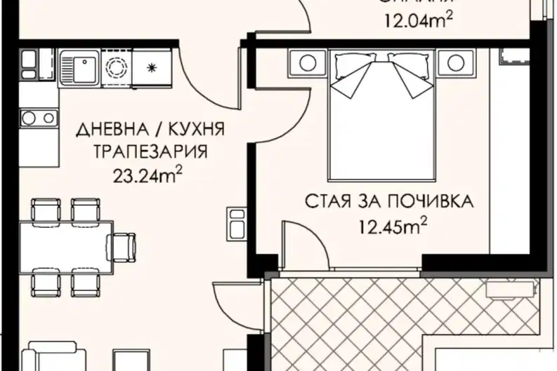 Тристаен апартамент в Люлин 9 с паркомясто и асансьор
