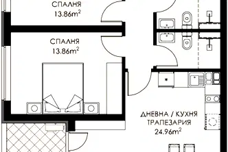 Тристаен апартамент в Люлин 9 с паркомясто и асансьор
