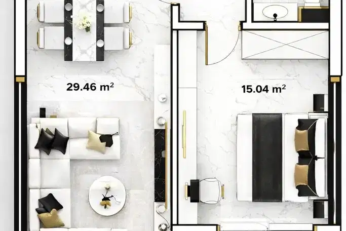 2-bedroom apartment in Sofiya, Malinova Dolina