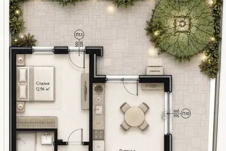 2-bedroom apartment in Sofiya, Malinova Dolina