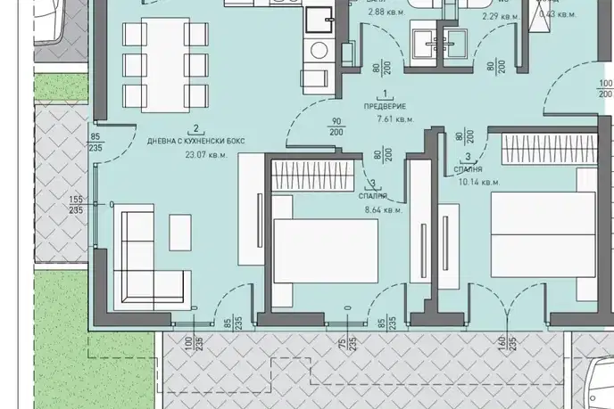 3-bedroom apartment in Sofiya, Malinova Dolina