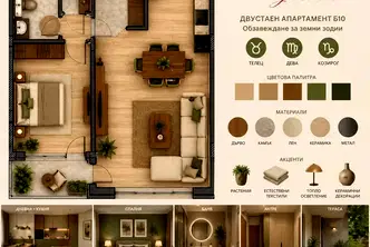 Двустаен апартамент с тераса в Манастирски ливади, София