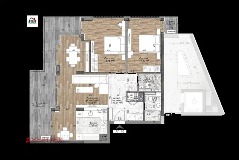 3-bedroom apartment in Sofia, Manastirski Livadi