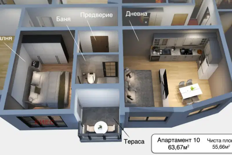 3-bedroom apartment in Sofiya, Manastirski Livadi