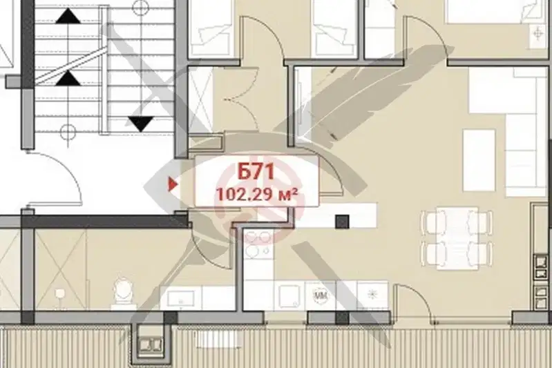 3-bedroom apartment in Sofiya, Mladost 4