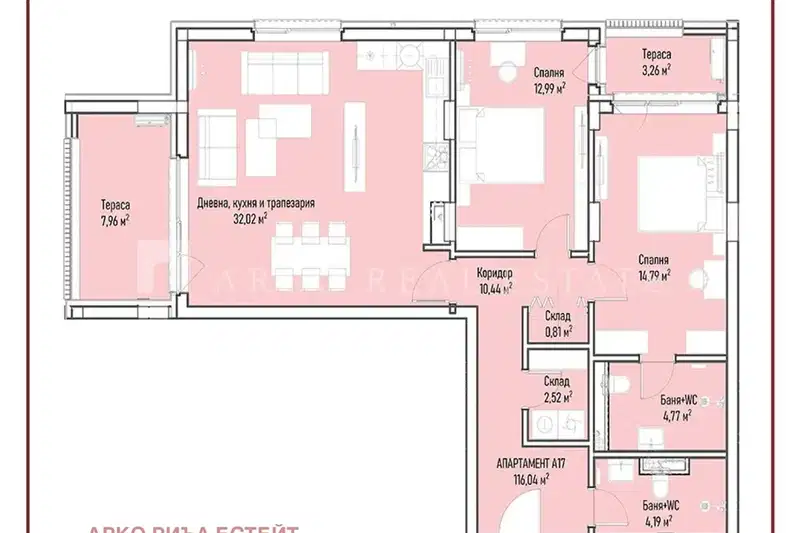 3-bedroom apartment in Sofiya, Mladost 4
