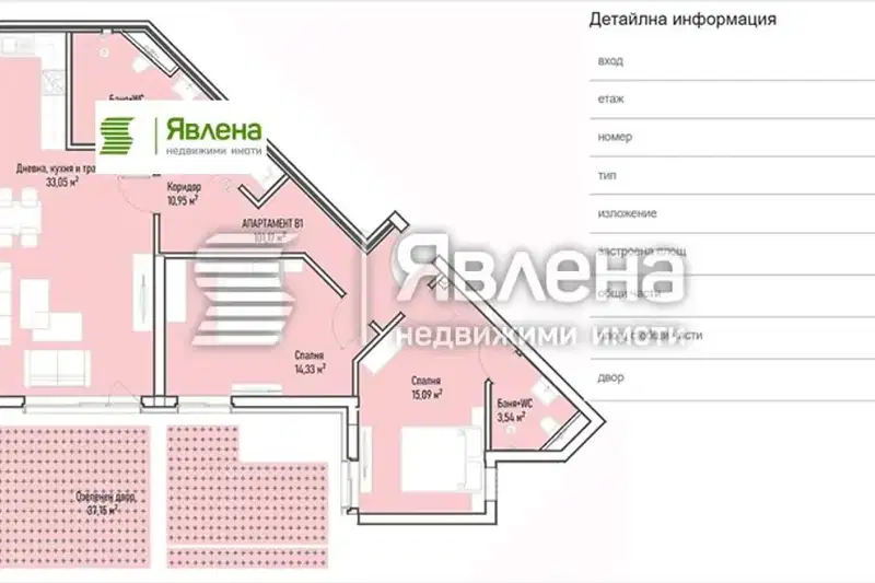 Spacious 3-room apartment with yard in Mladost 4, Sofia
