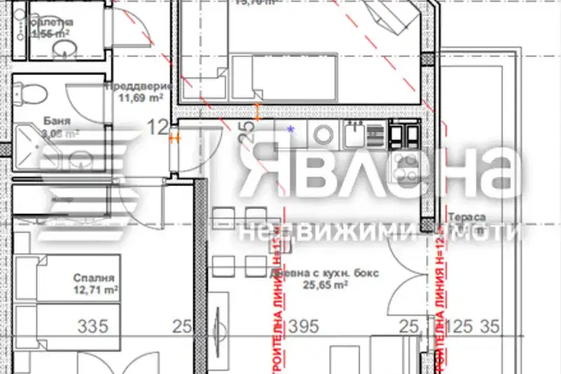 Тристаен апартамент в Овча купел 1 с източно и южно изложение